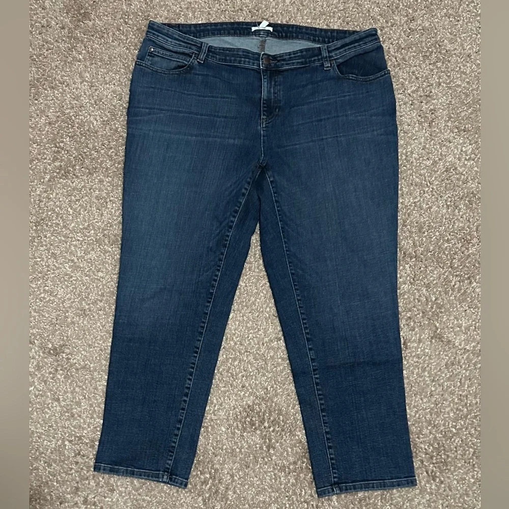 Eileen Fisher Organic Cotton Women’s Straight Leg Jeans Plus Size 18W - Picture 1 of 8